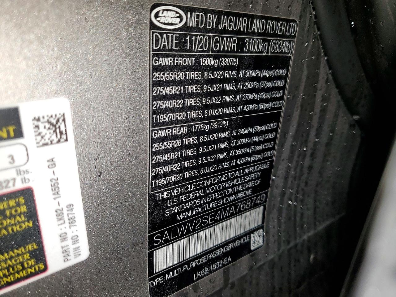 2021 LAND ROVER RANGE ROVER SPORT P525 AUTOBIOGRAPHY photo 14