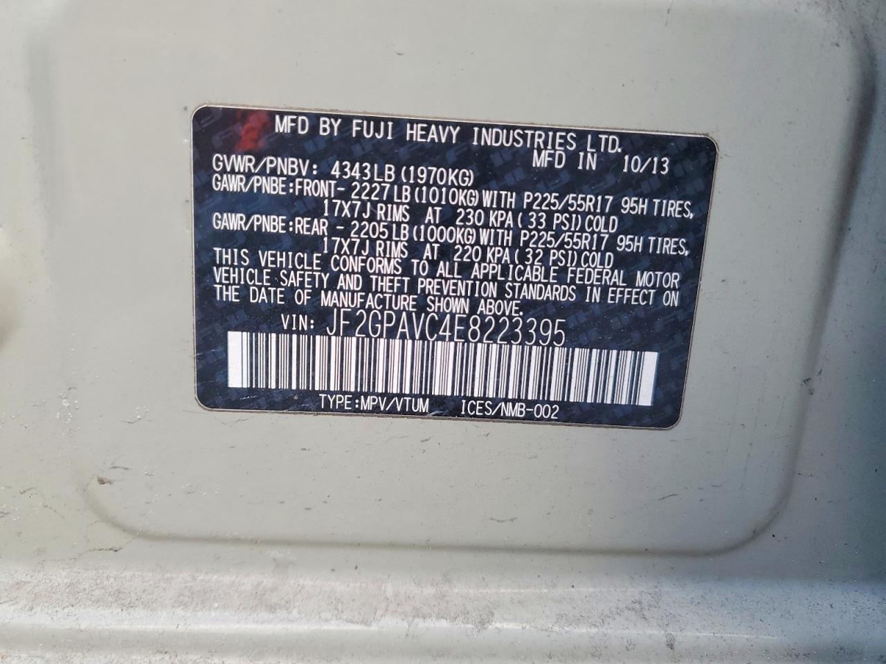 2014 SUBARU XV CROSSTREK 2.0 PREMIUM photo 13