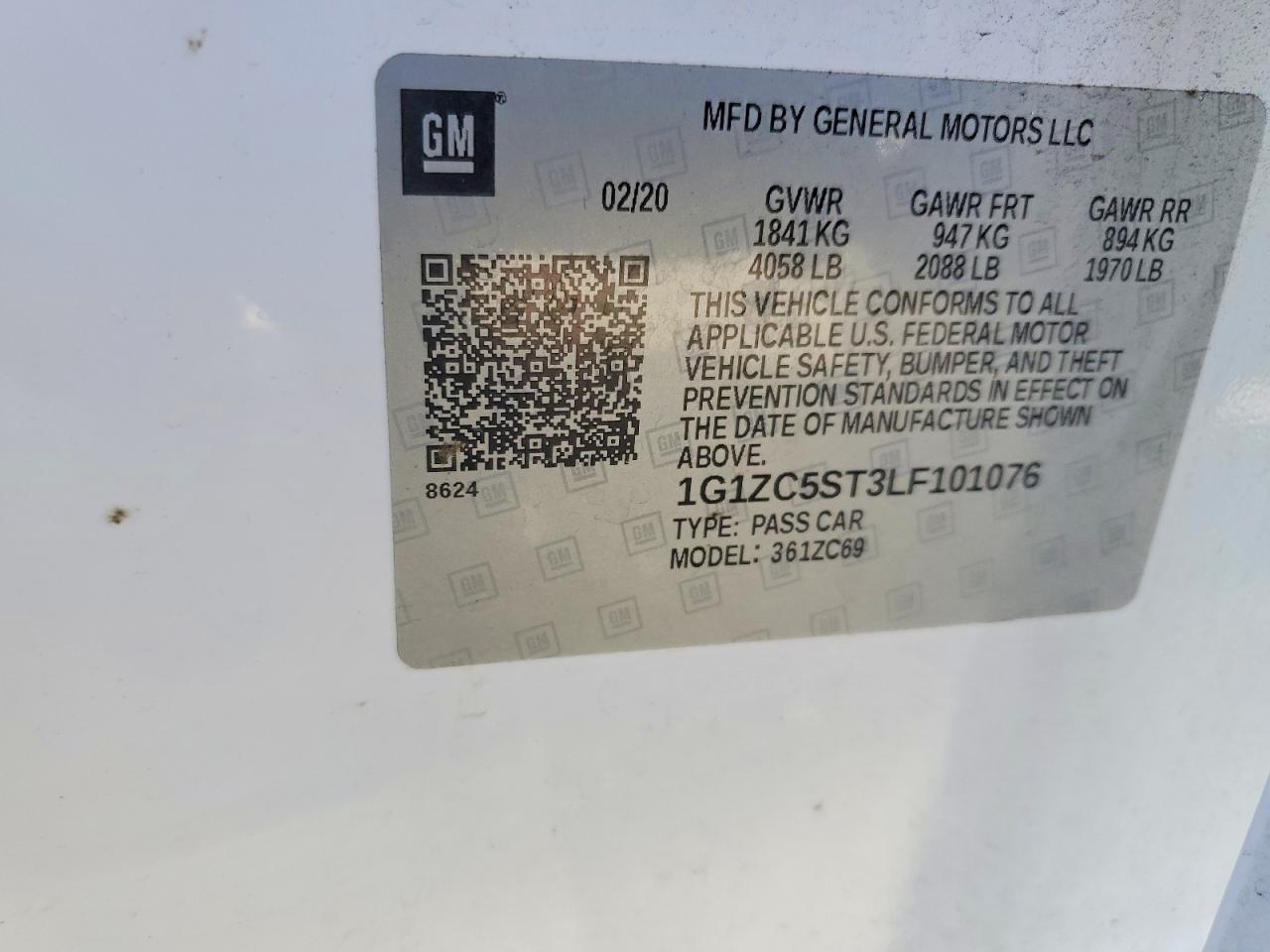2020 CHEVROLET MALIBU LS photo 12