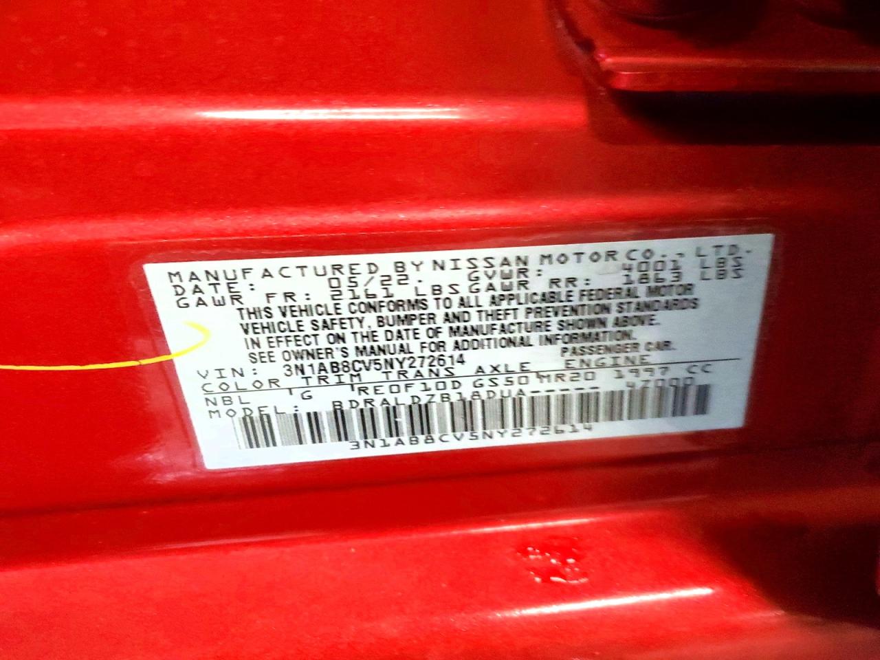 2022 NISSAN SENTRA SV photo 12