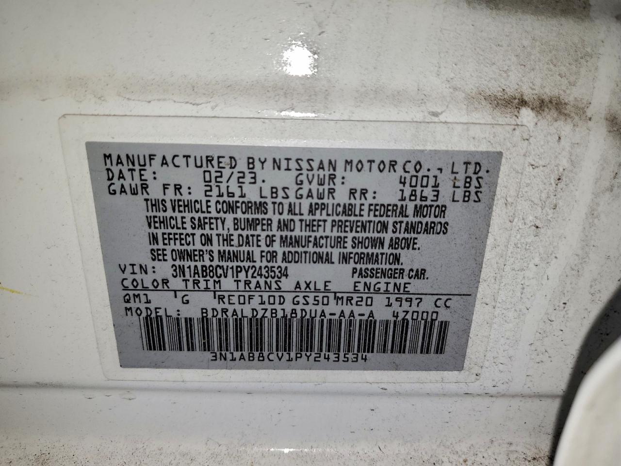 2023 NISSAN SENTRA SV photo 12