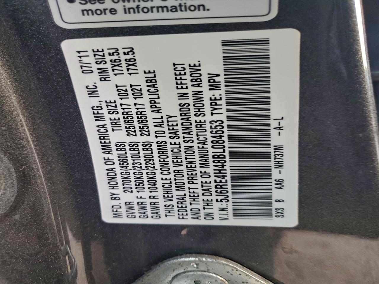 2011 HONDA CR-V SE photo 13