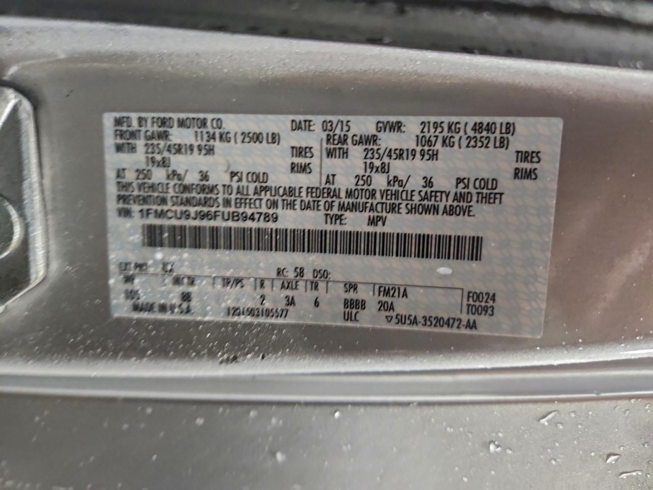 2015 FORD ESCAPE TITANIUM photo 13