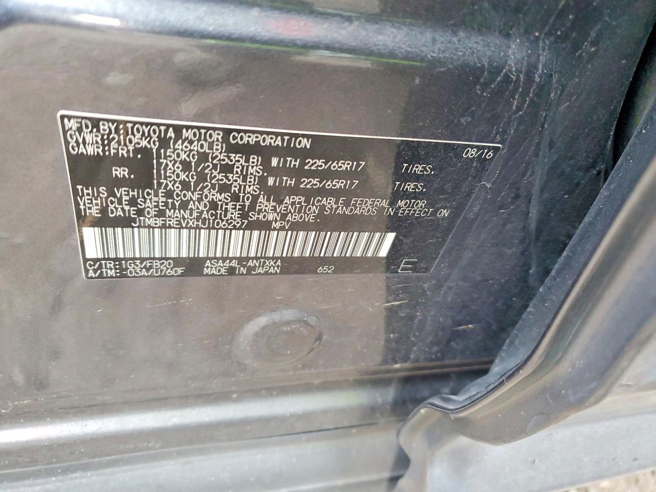 2017 TOYOTA RAV4 LE photo 37