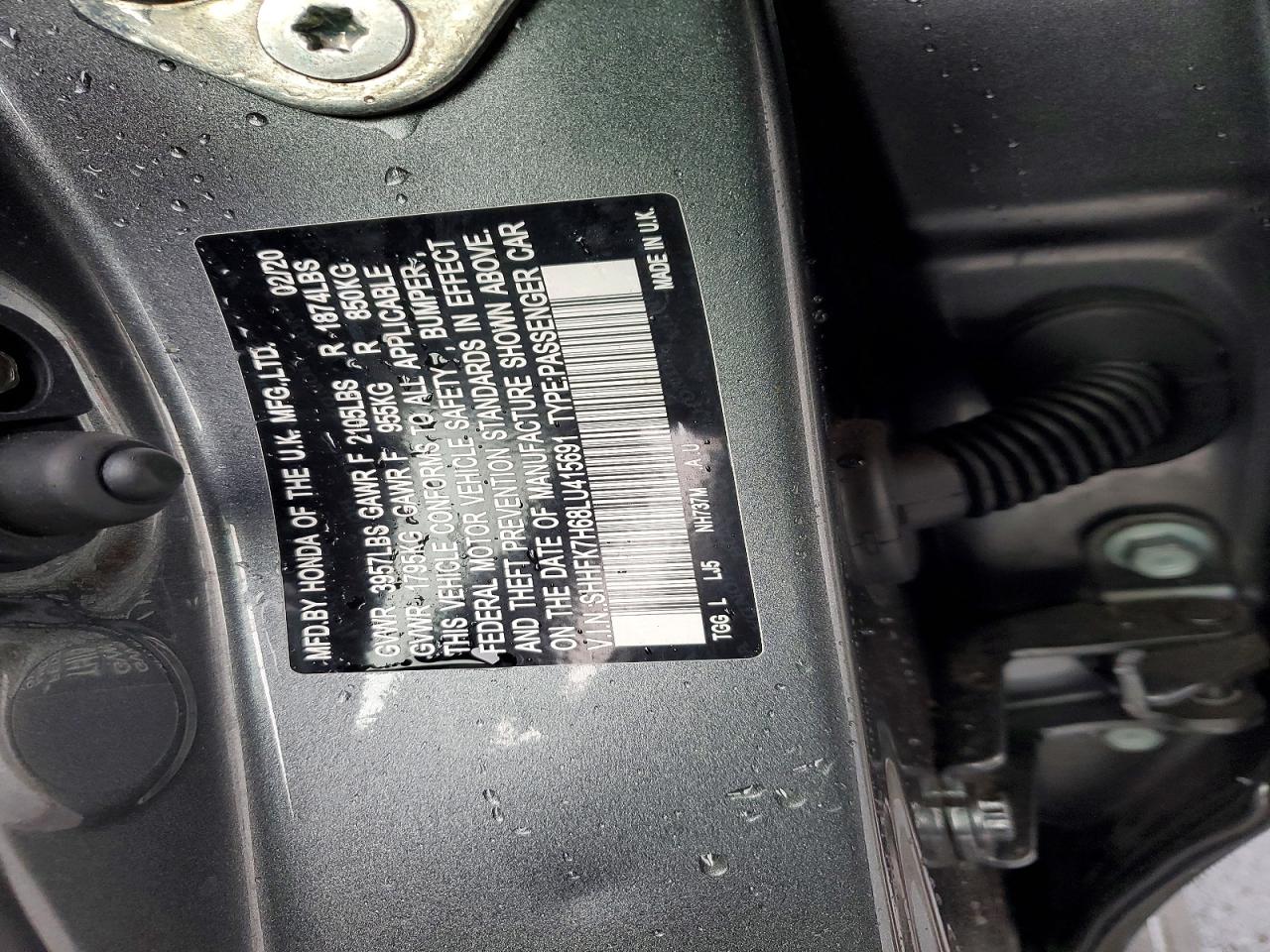 2020 HONDA CIVIC EX photo 23
