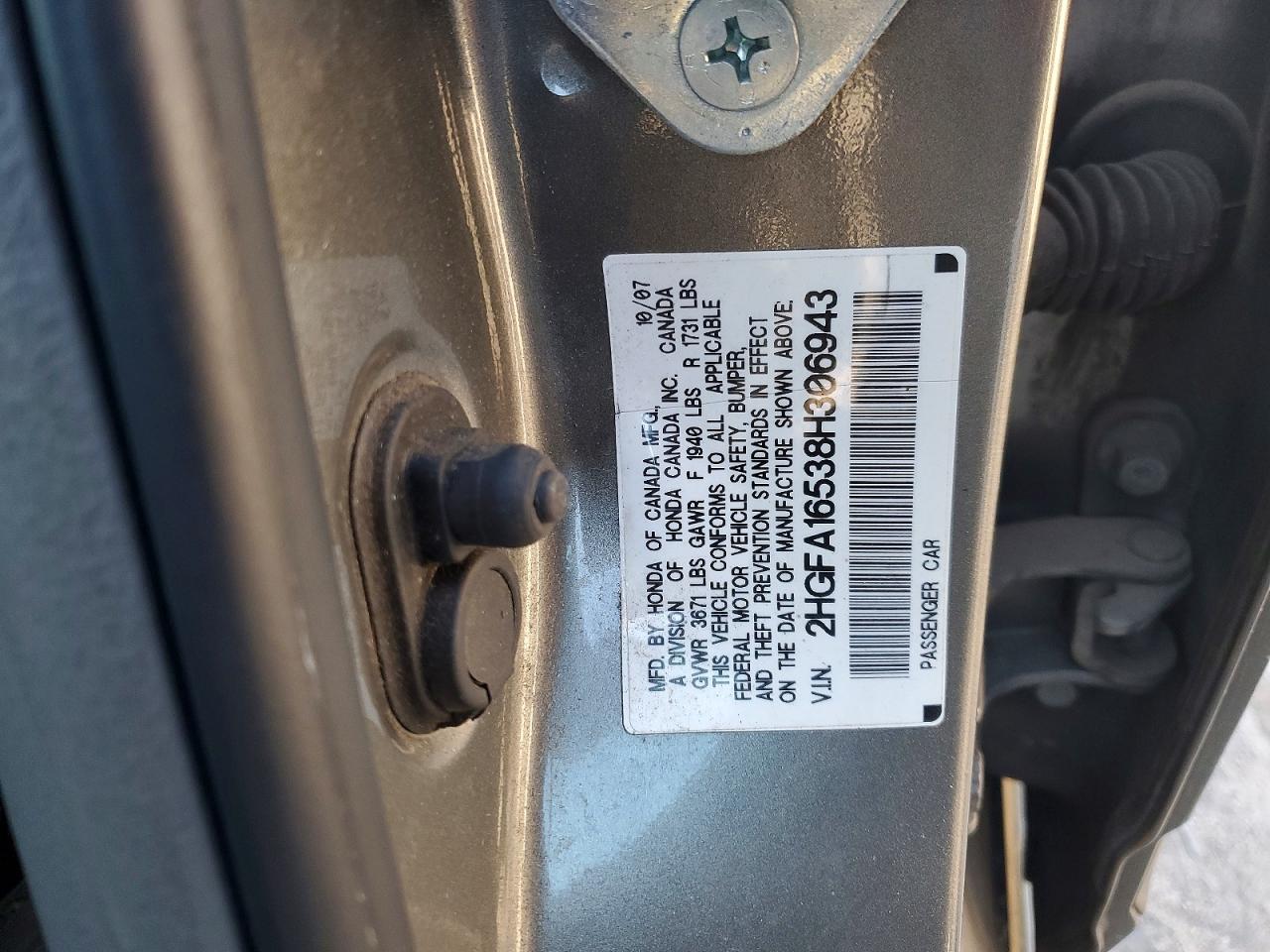 2008 HONDA CIVIC LX photo 12