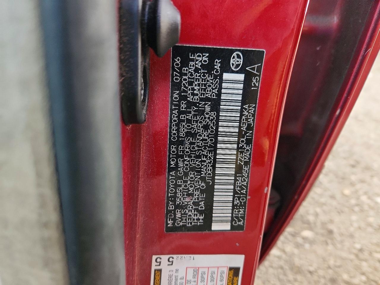 2007 TOYOTA COROLLA CE photo 12