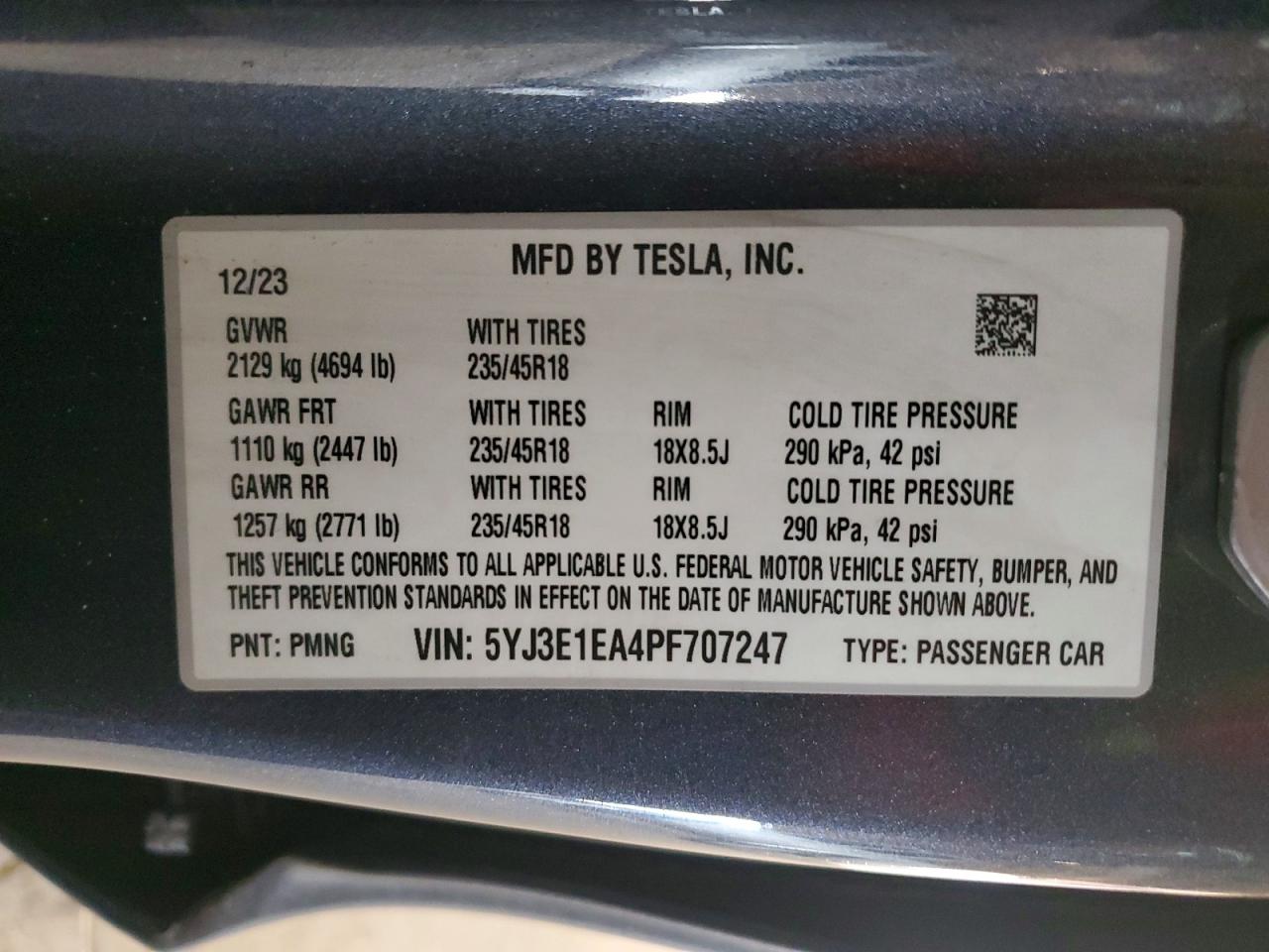 2023 TESLA MODEL 3 photo 12