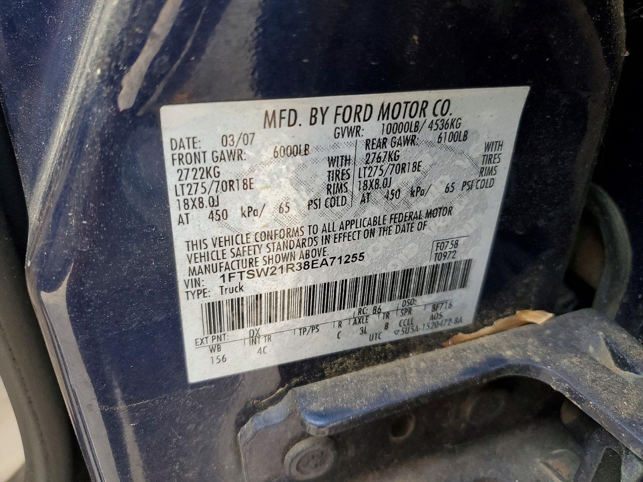 2008 FORD F250 SUPER DUTY photo 12