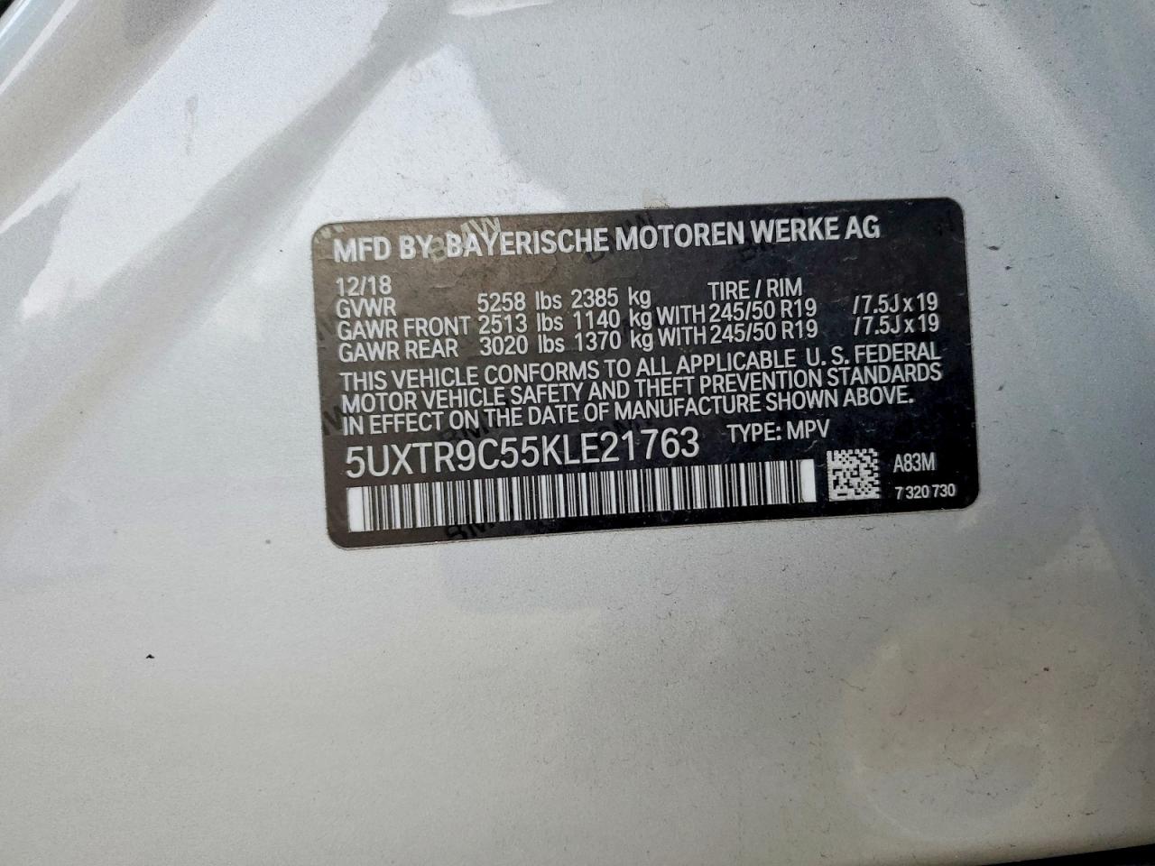 2019 BMW X3 XDRIVE30I photo 13