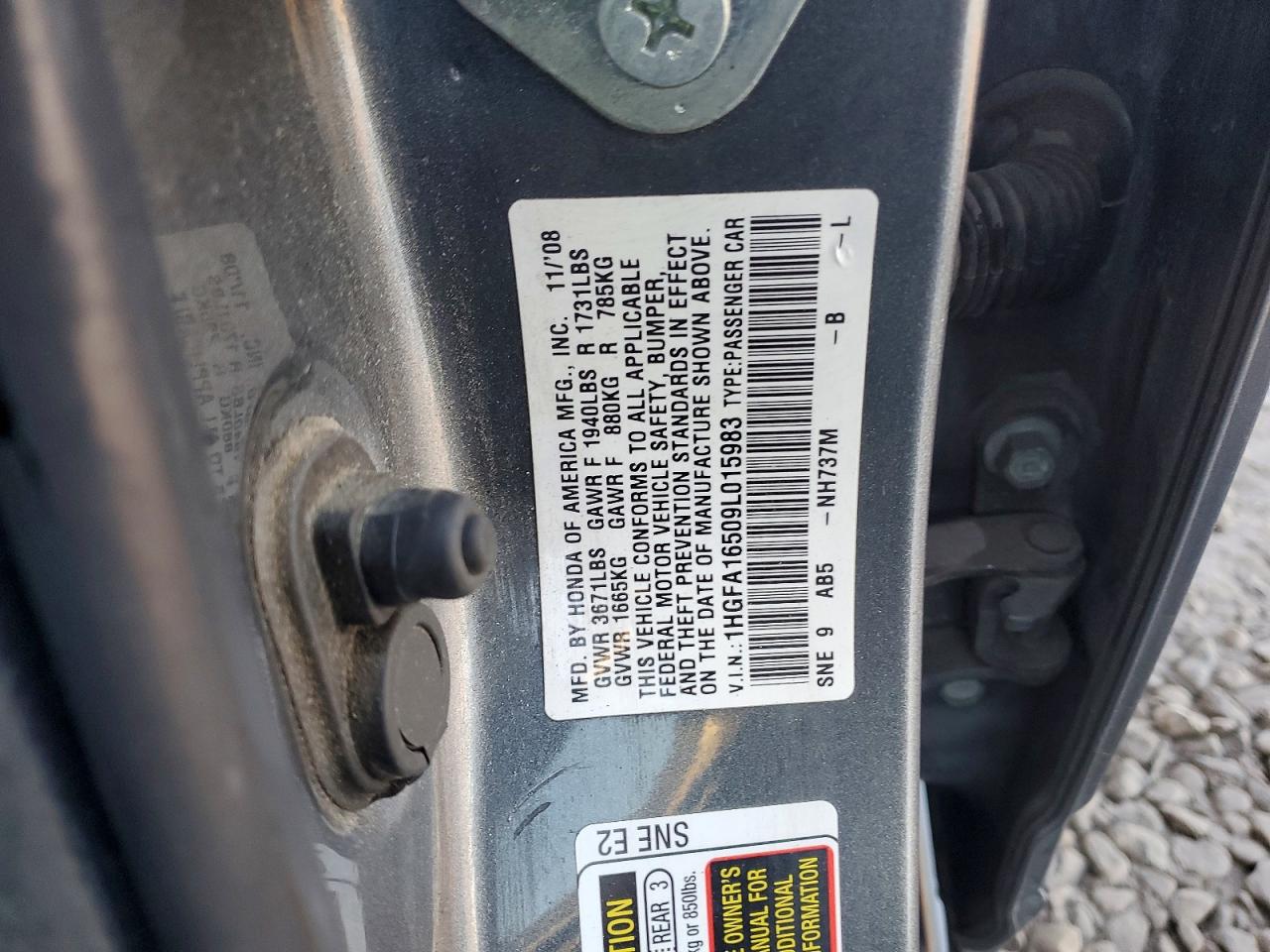 2009 HONDA CIVIC LX photo 12