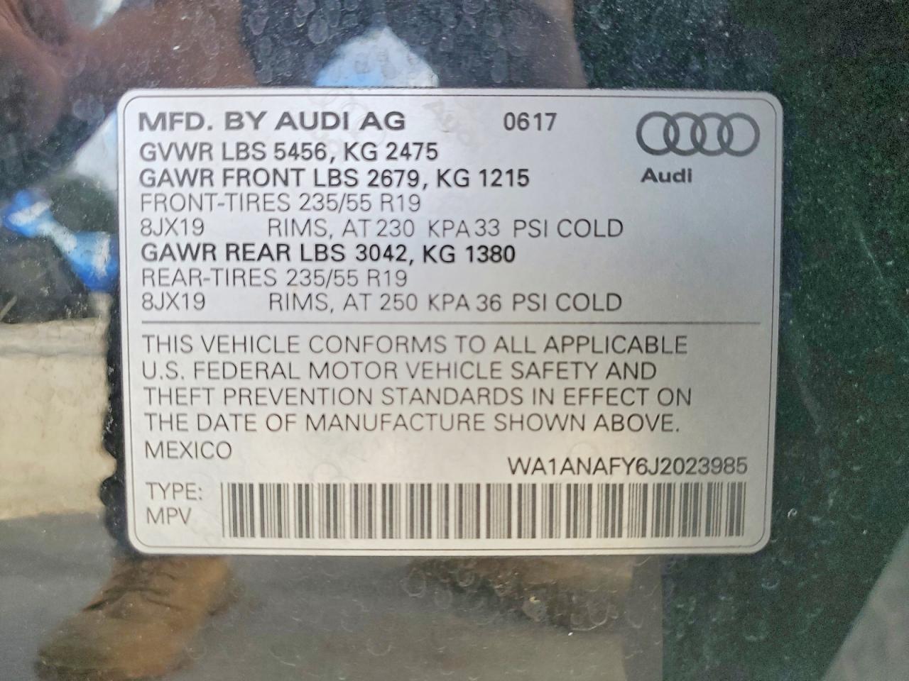 2018 AUDI Q5 PREMIUM photo 12
