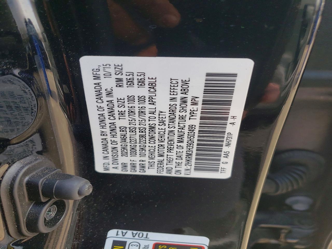 2016 HONDA CR-V LX photo 13