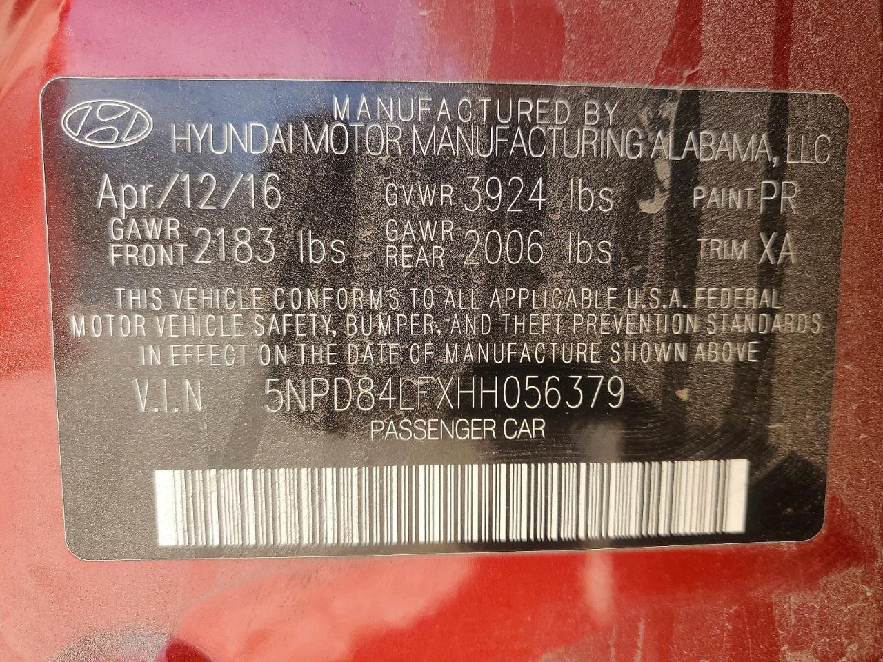 2017 HYUNDAI ELANTRA SE photo 12
