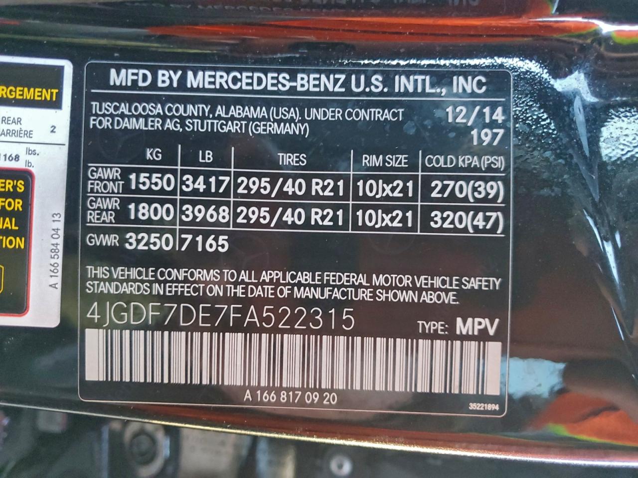 2015 MERCEDES-BENZ GL 550 4MATIC photo 25