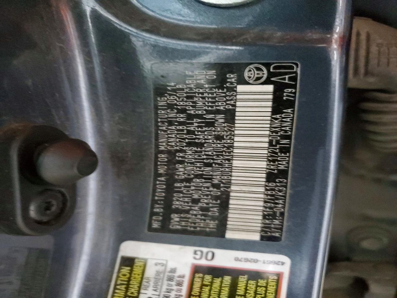 2014 TOYOTA COROLLA L photo 23