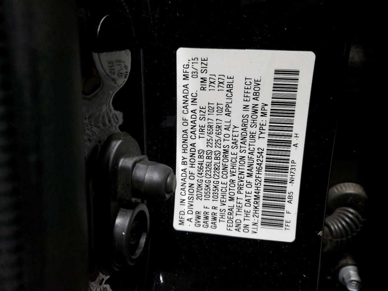 2015 HONDA CR-V EX photo 13