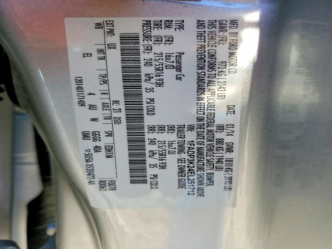 2014 FORD FOCUS SE photo 13