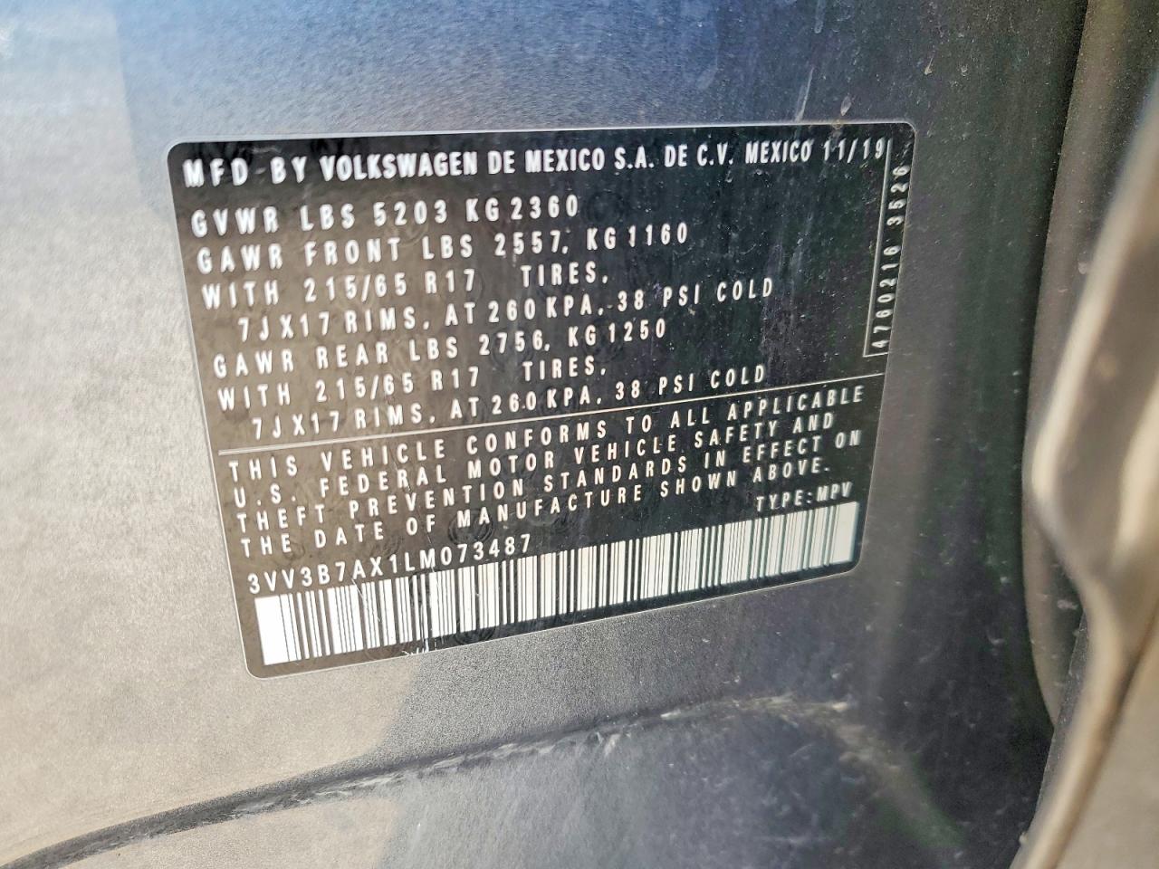 2020 VOLKSWAGEN TIGUAN SE photo 14