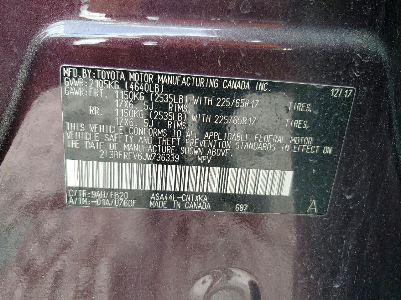 2018 TOYOTA RAV4 LE photo 14
