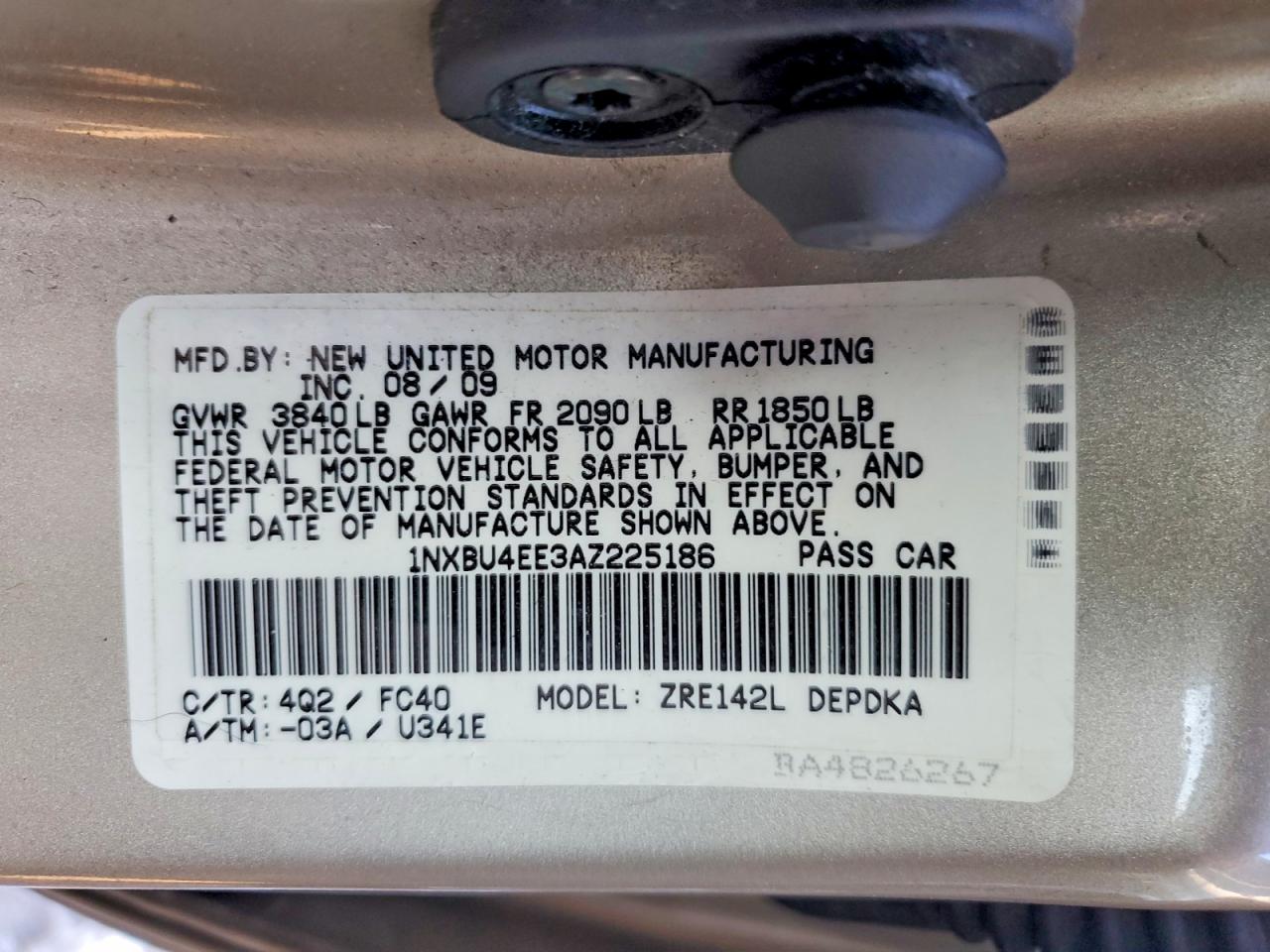 2010 TOYOTA COROLLA BASE photo 12