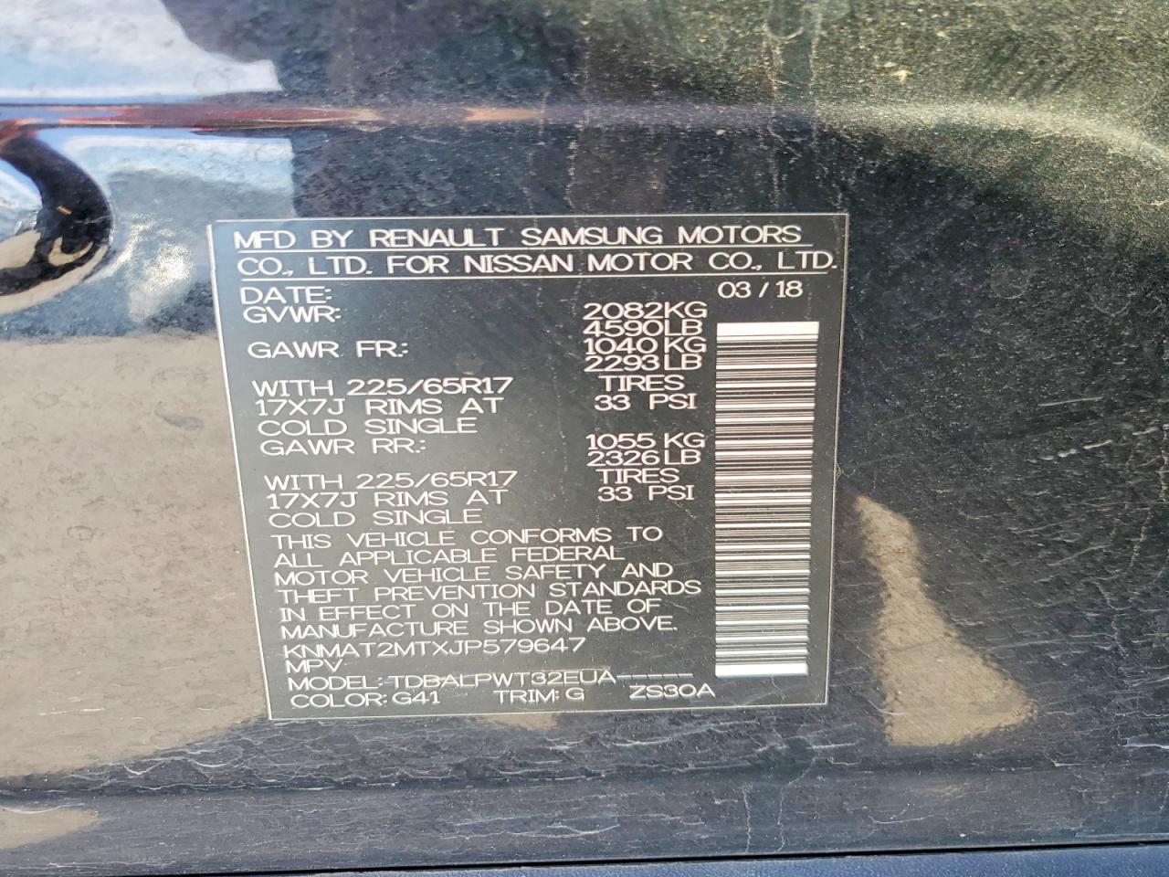 2018 NISSAN ROGUE S photo 13