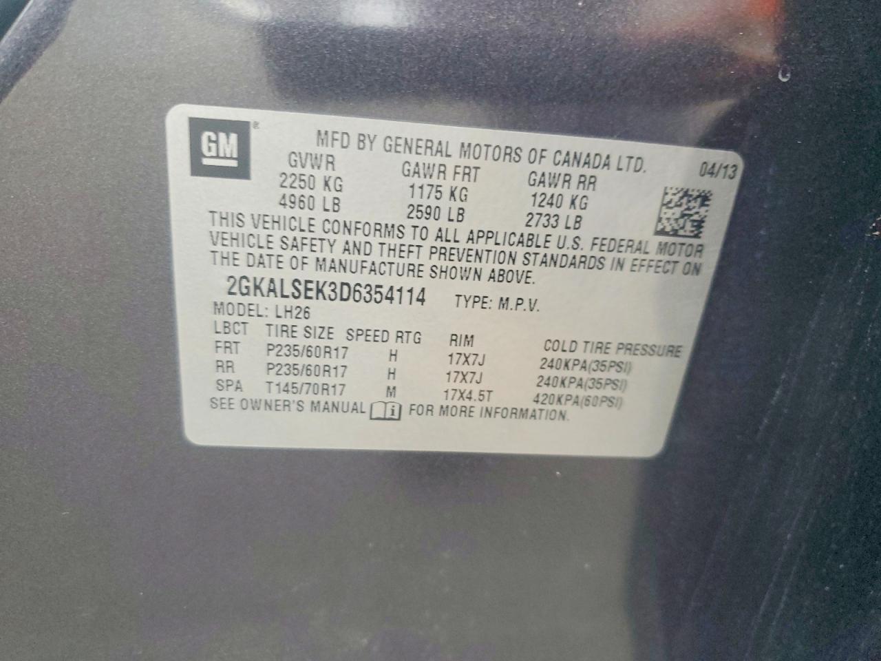 2013 GMC TERRAIN SLE photo 37