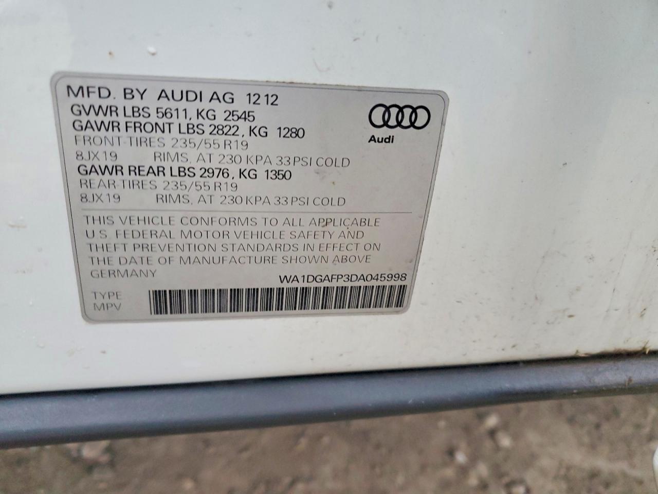 2013 AUDI Q5 PREMIUM PLUS photo 13