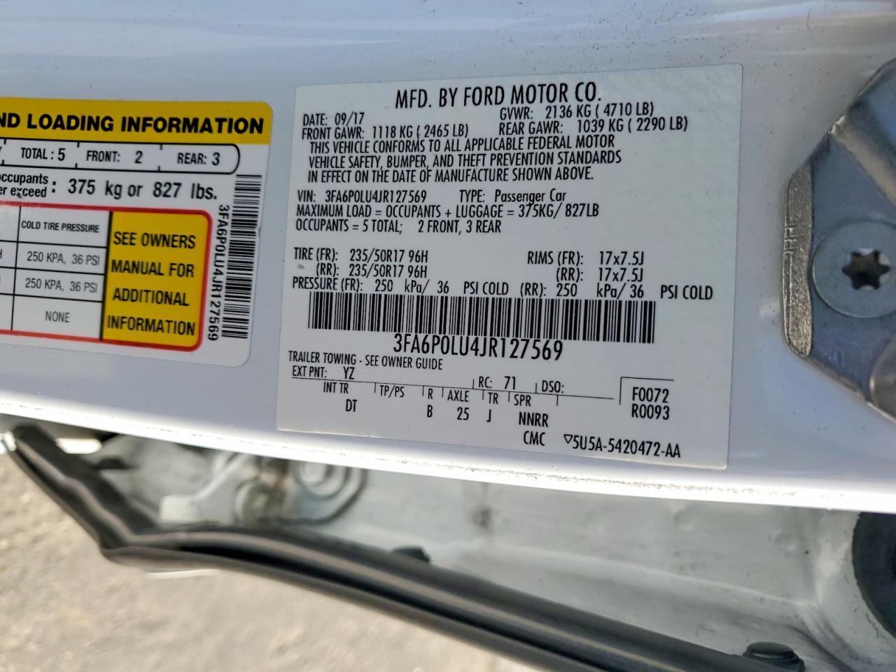 2018 FORD FUSION SE HYBRID photo 12