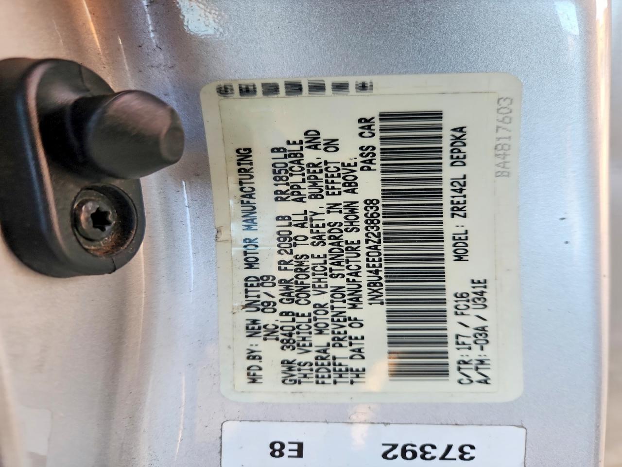 2010 TOYOTA COROLLA BASE photo 12