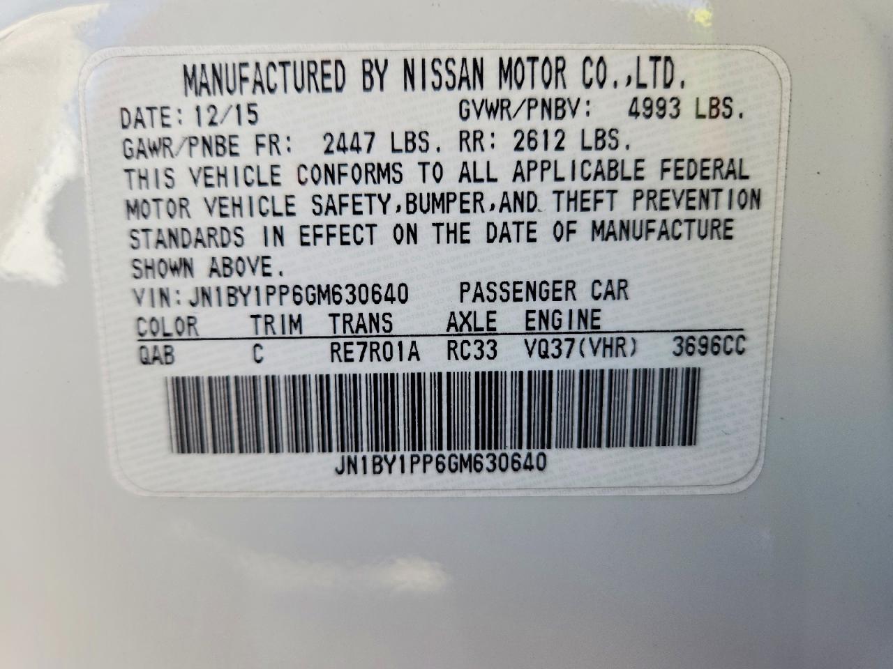 2016 INFINITI Q70L 3.7 photo 25