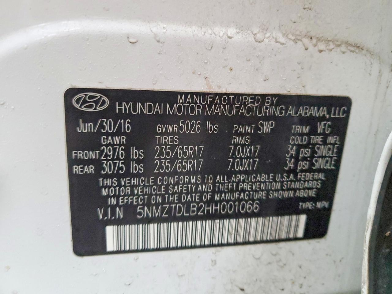 2017 HYUNDAI SANTA FE SPORT photo 13