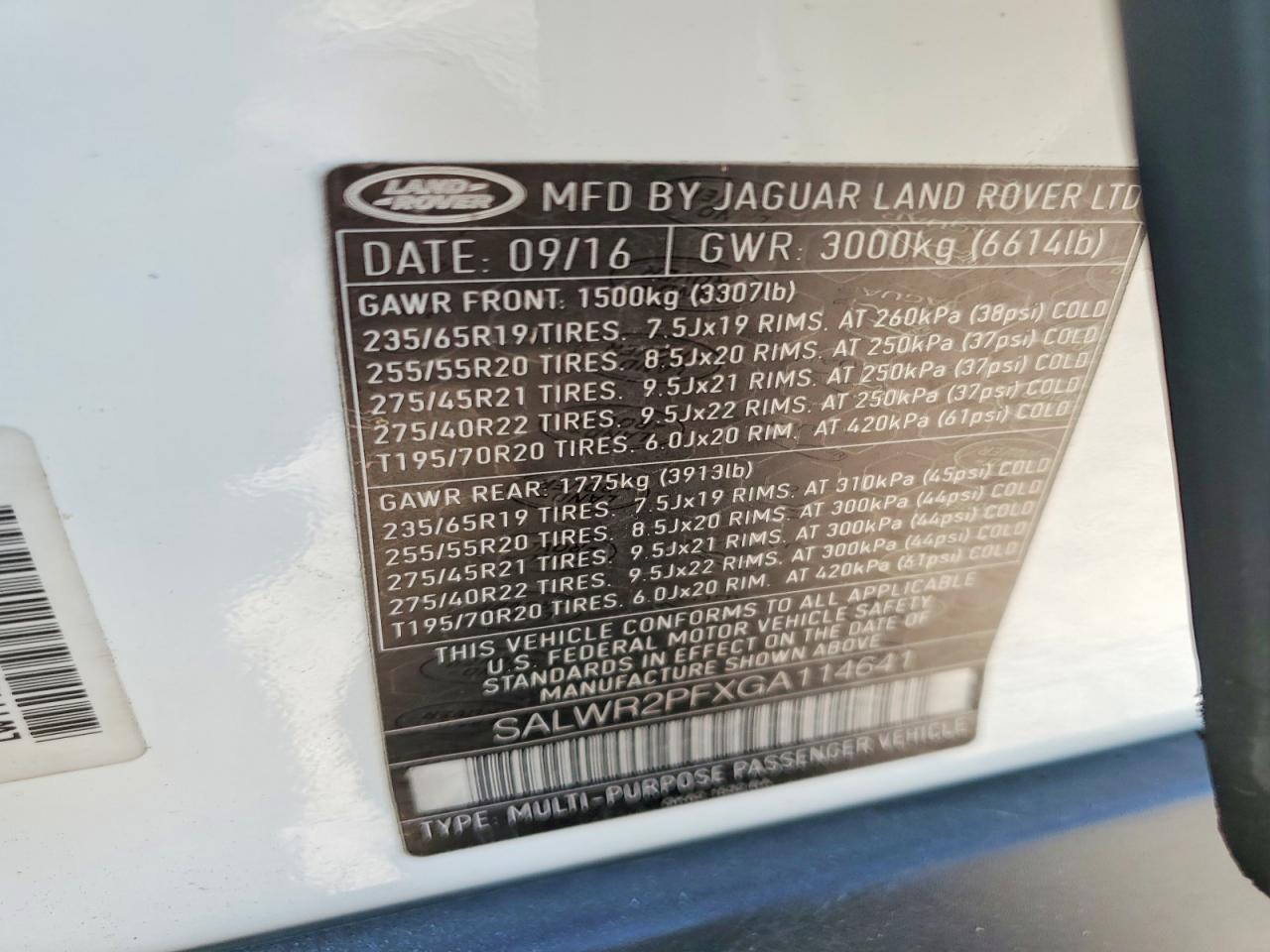 2016 LAND ROVER RANGE ROVER SPORT HSE photo 13
