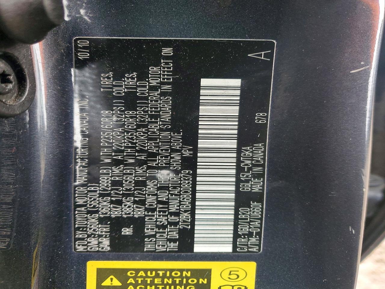 2011 LEXUS RX 350 photo 12