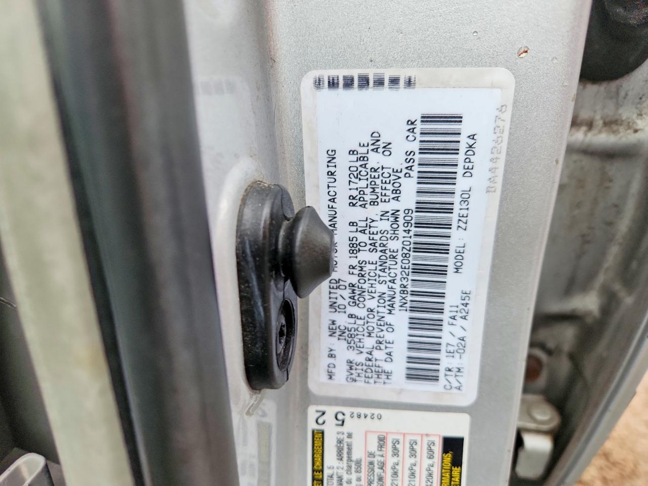 2008 TOYOTA COROLLA CE photo 12