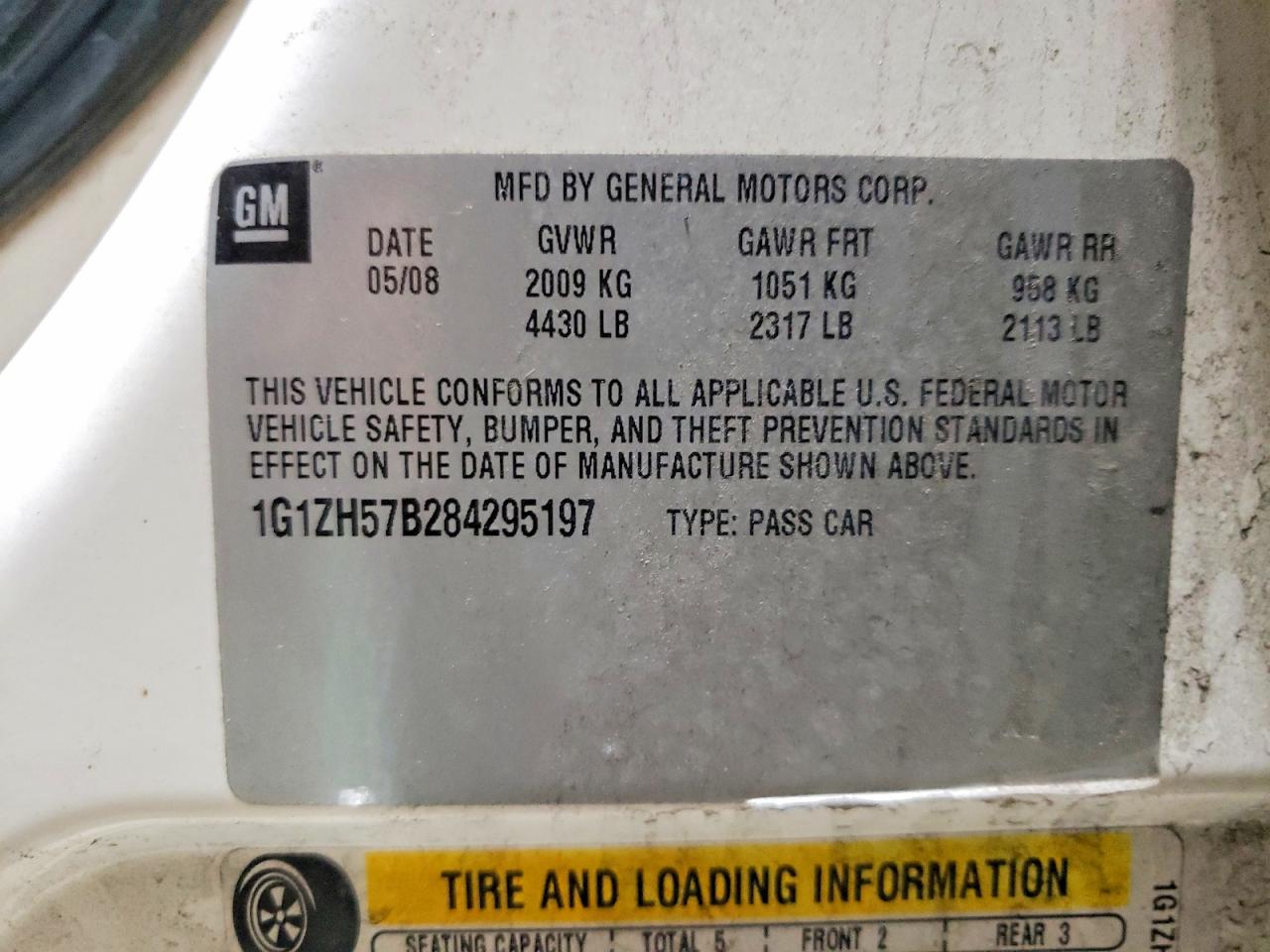 2008 CHEVROLET MALIBU 1LT photo 12