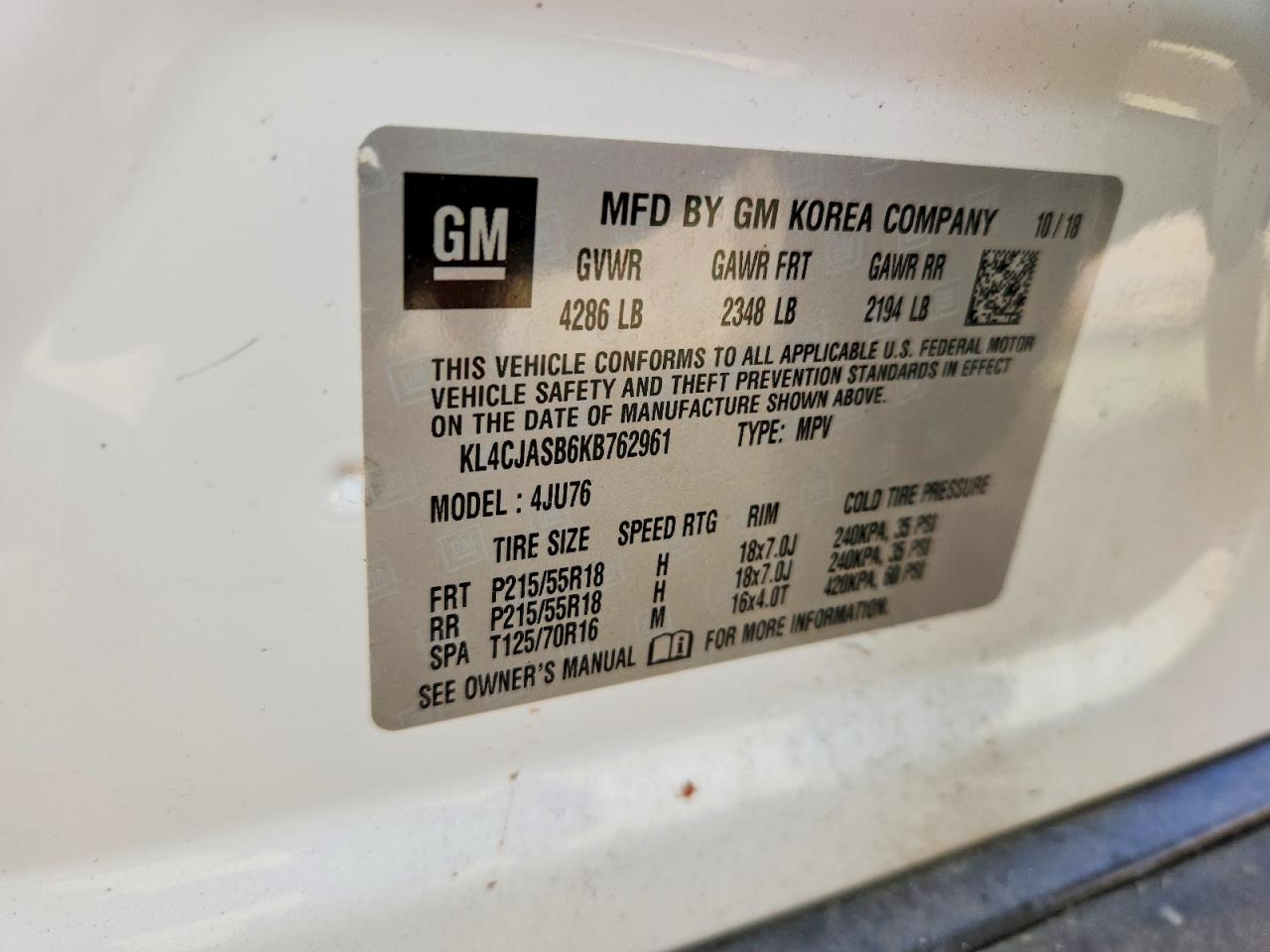 2019 BUICK ENCORE PREFERRED photo 13