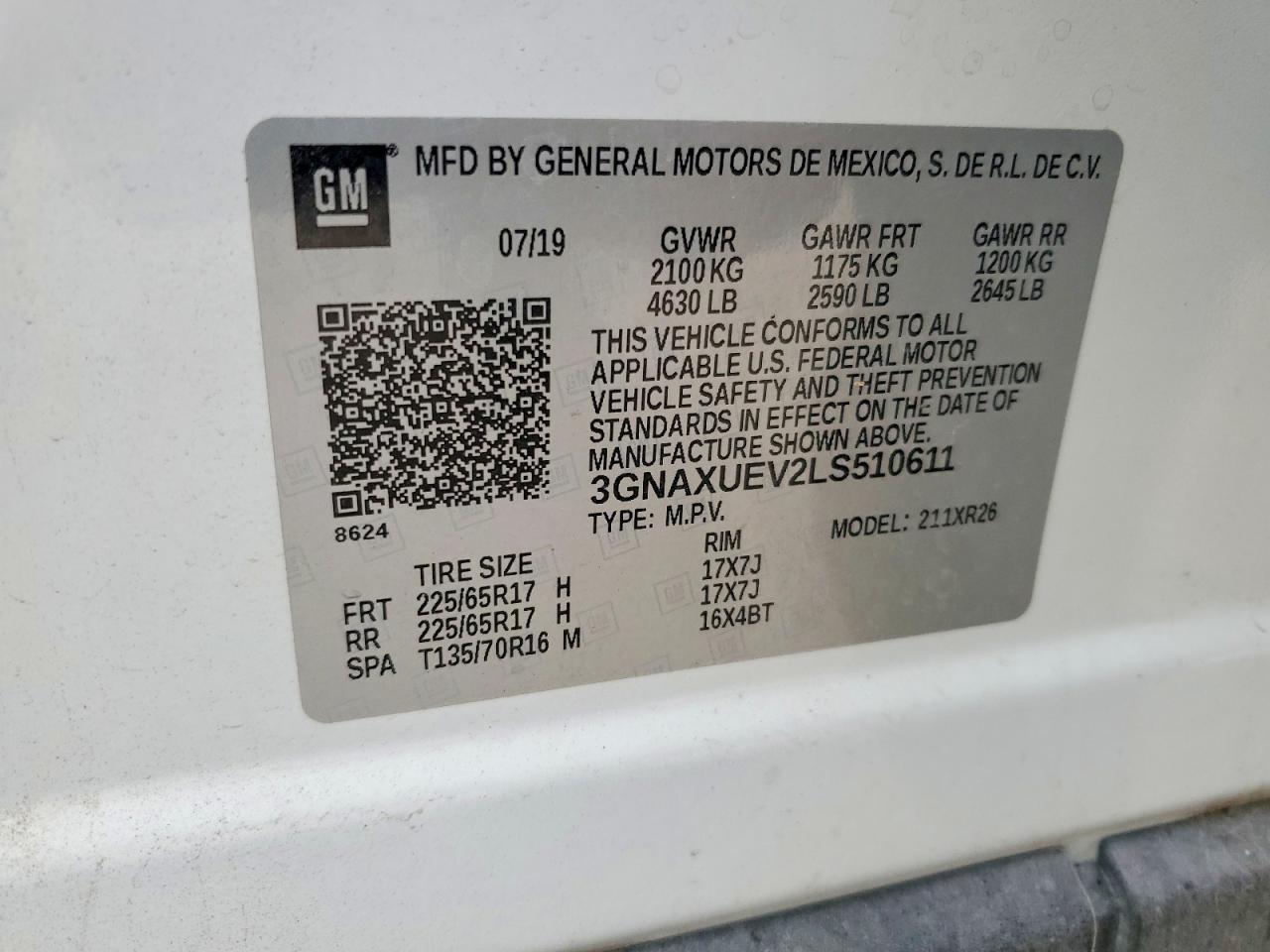 2020 CHEVROLET EQUINOX LT photo 25
