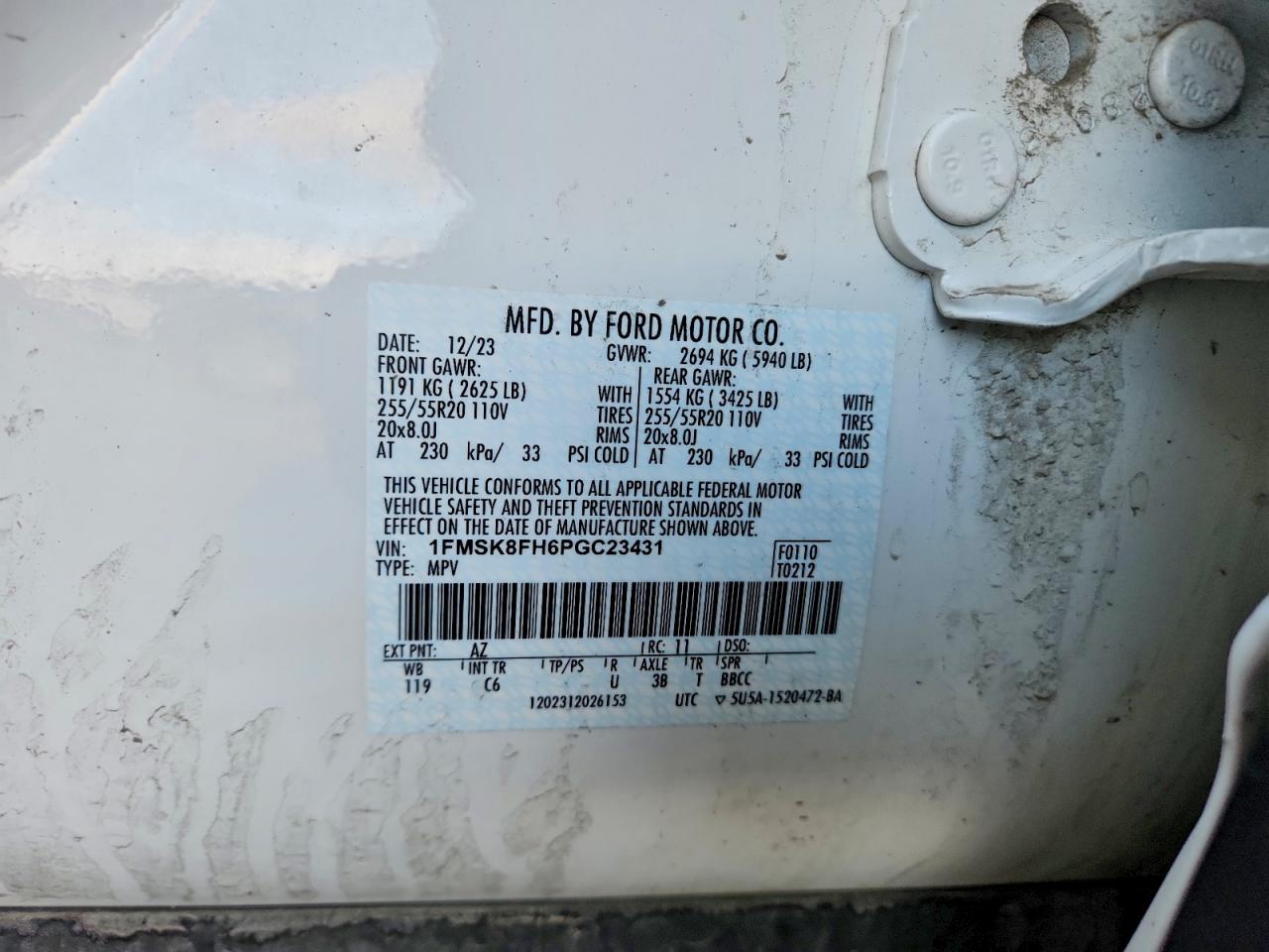 2023 FORD EXPLORER LIMITED photo 12