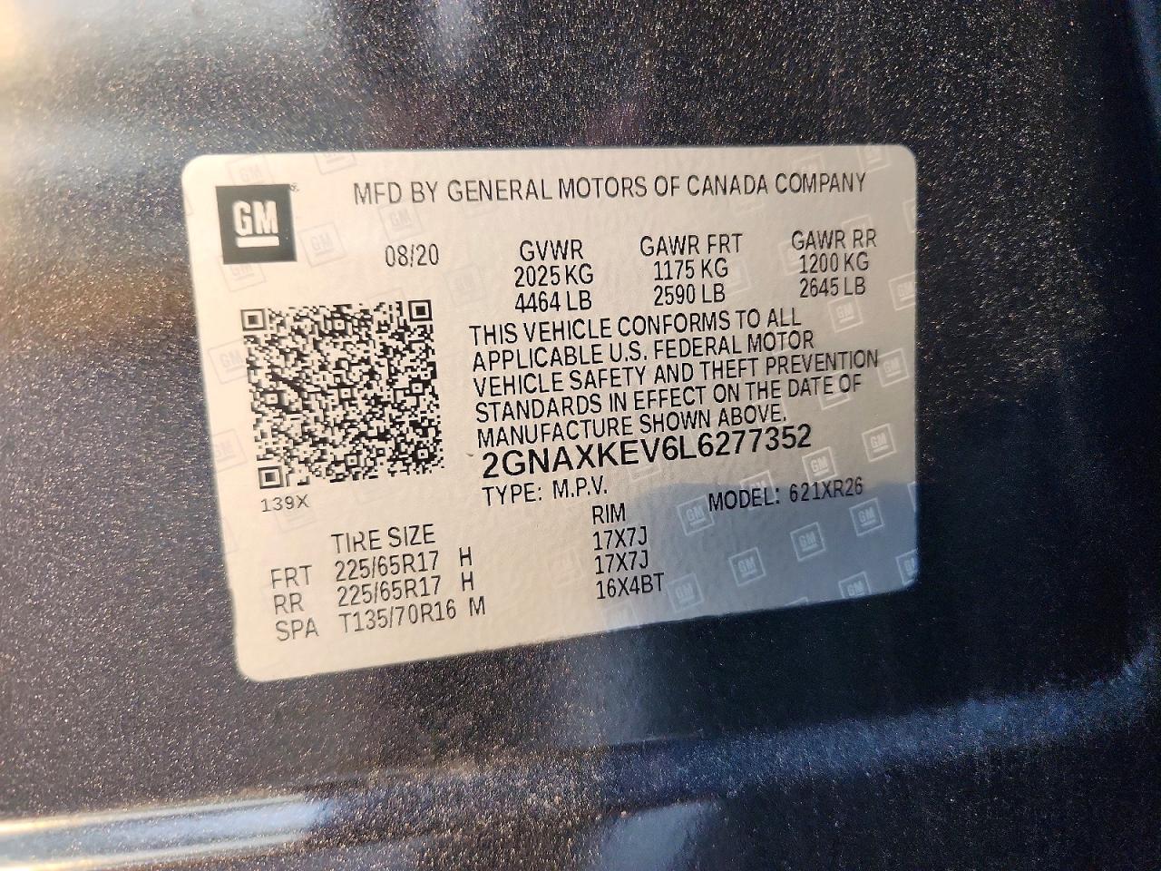 2020 CHEVROLET EQUINOX LT photo 12