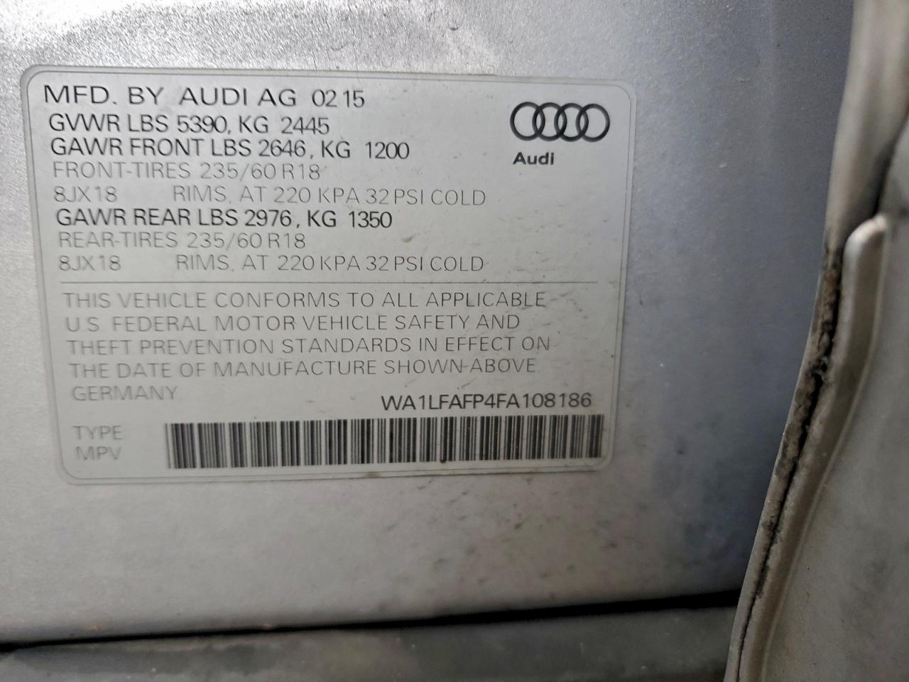 2015 AUDI Q5 PREMIUM PLUS photo 13