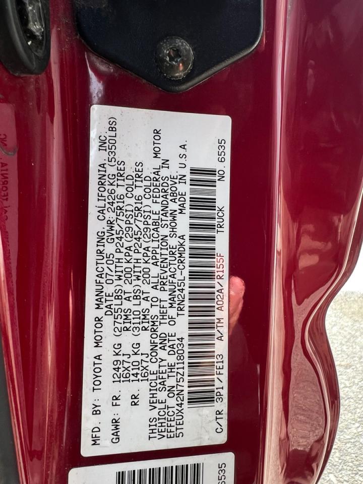 2005 TOYOTA TACOMA ACCESS CAB photo 10