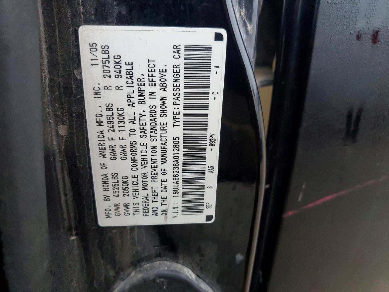 2006 ACURA 3.2TL photo 12
