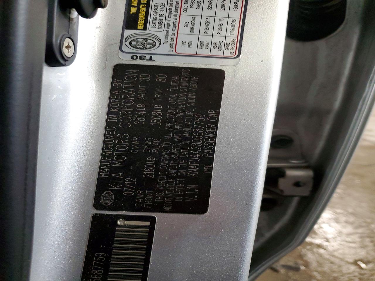 2013 KIA FORTE EX photo 12
