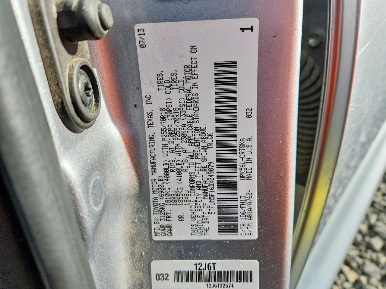 2013 TOYOTA TUNDRA DOUBLE CAB SR5 photo 12