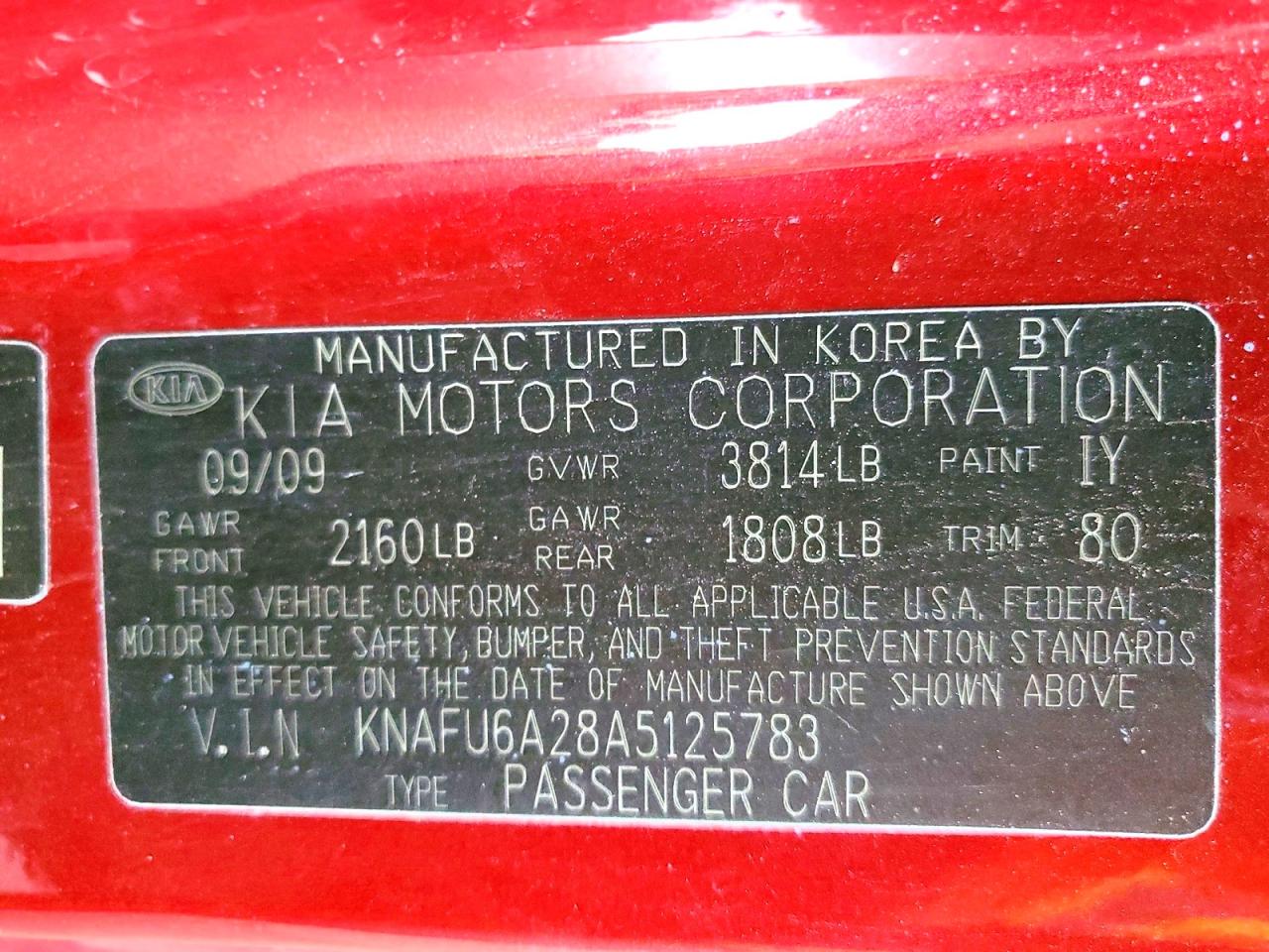 2010 KIA FORTE EX photo 12