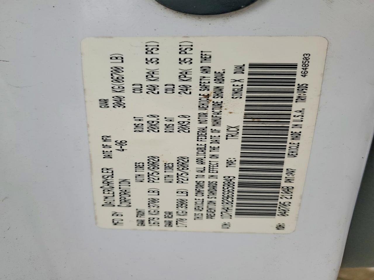 2006 DODGE RAM 1500 ST photo 12