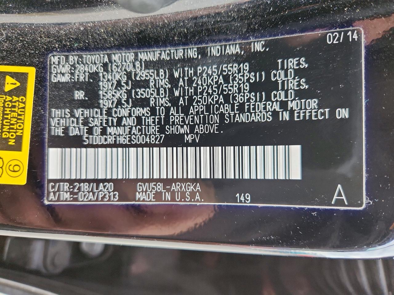 2014 TOYOTA HIGHLANDER HYBRID LIMITED photo 14