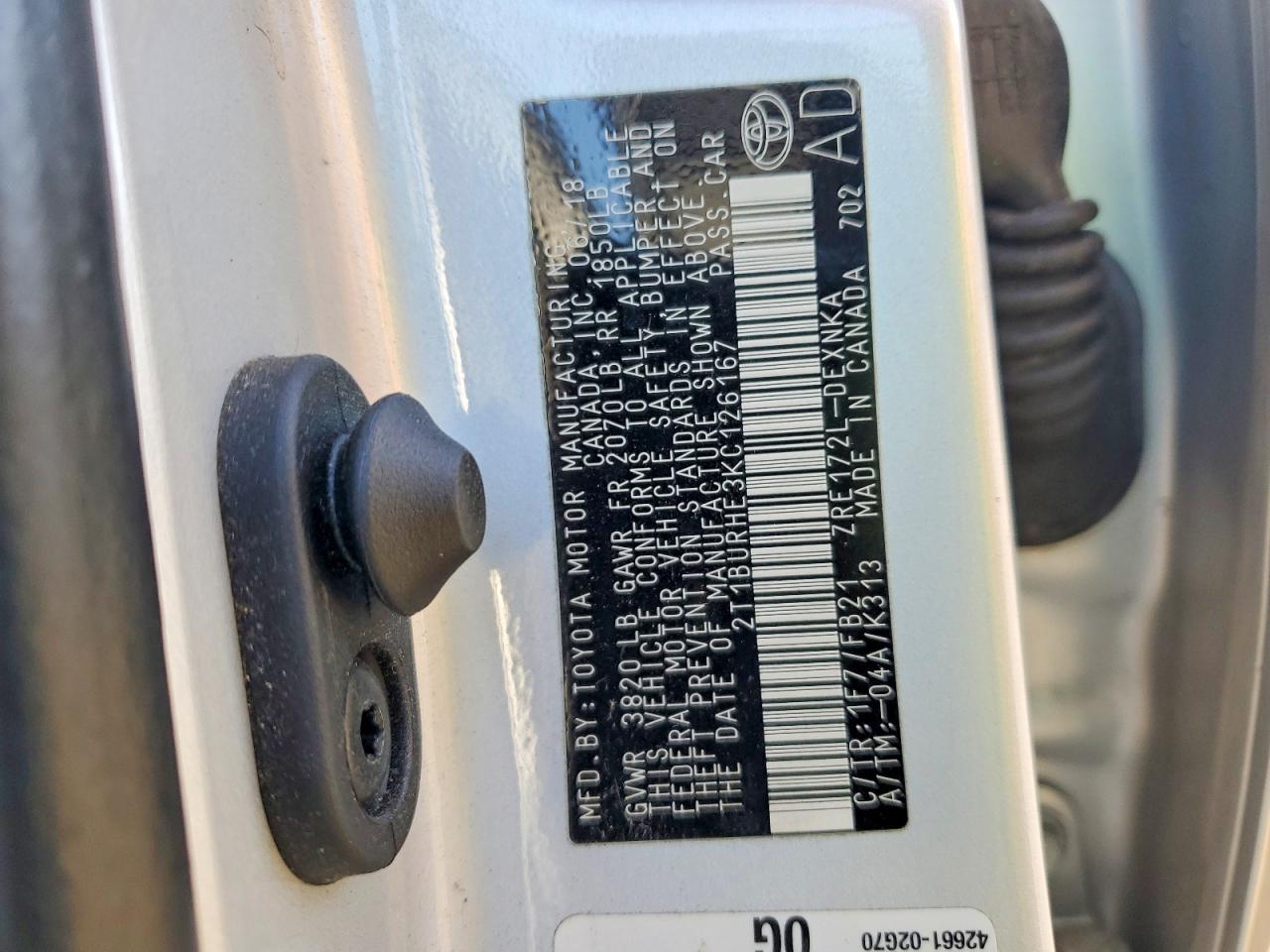 2019 TOYOTA COROLLA L photo 34