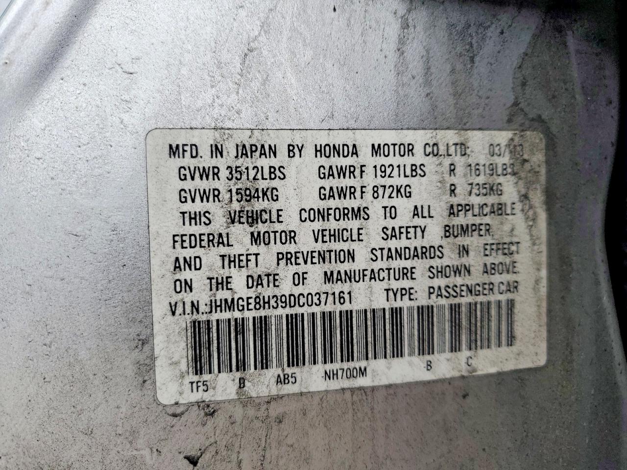 2013 HONDA FIT photo 12